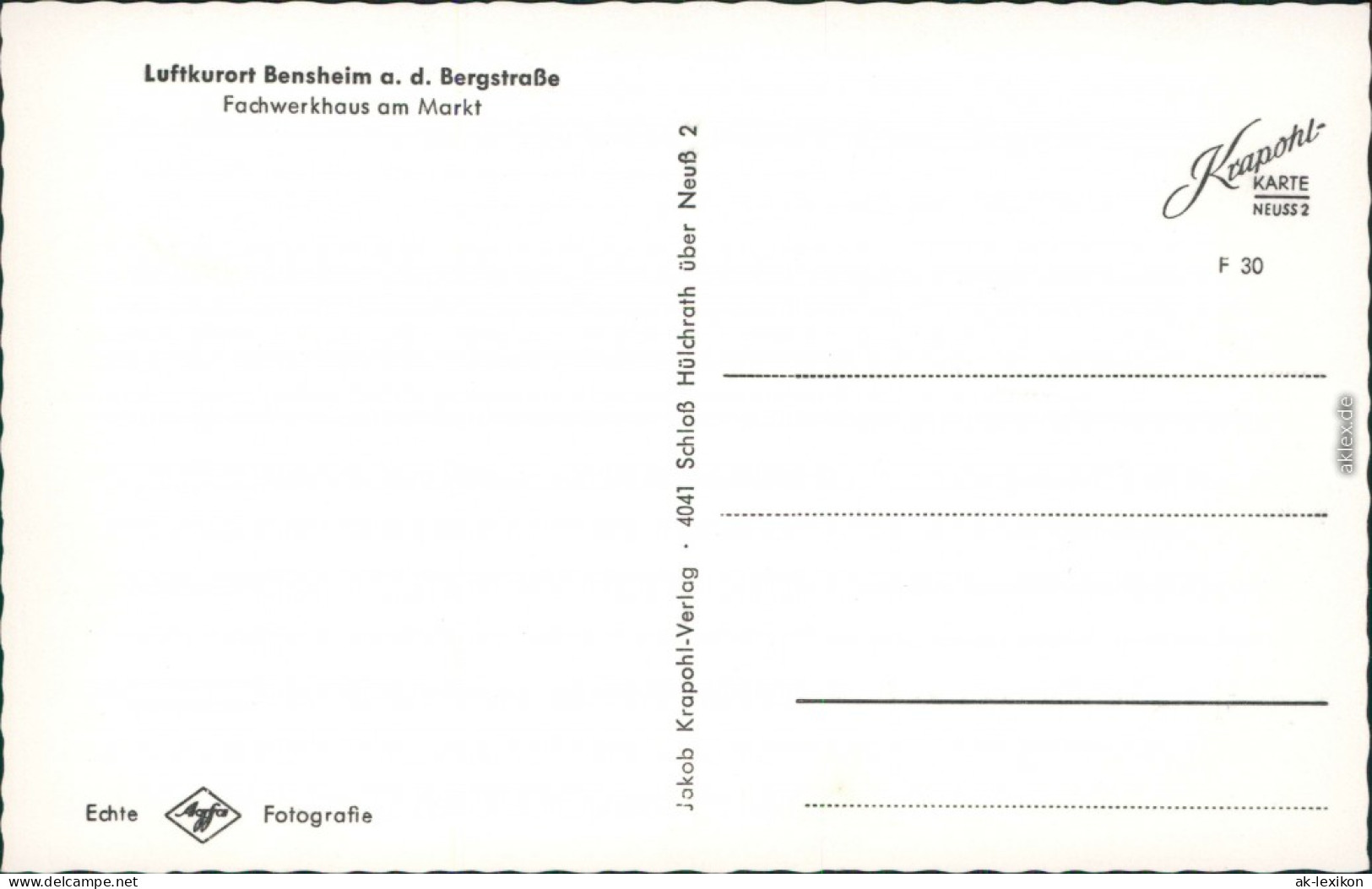 Ansichtskarte Bensheim Fachwerkhaus Am Marktplatz 1967 - Bensheim