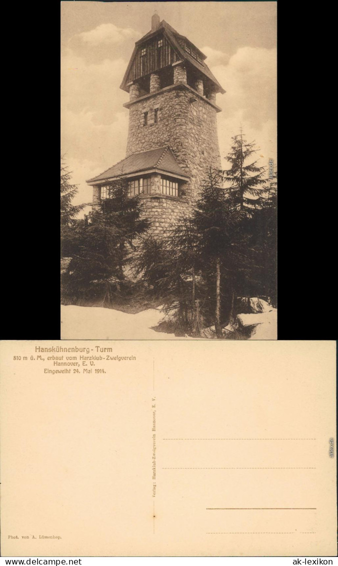 Osterode (Harz) Hanskühnenburg Turm Eingeweiht 24. Mai 1914 1915  - Osterode