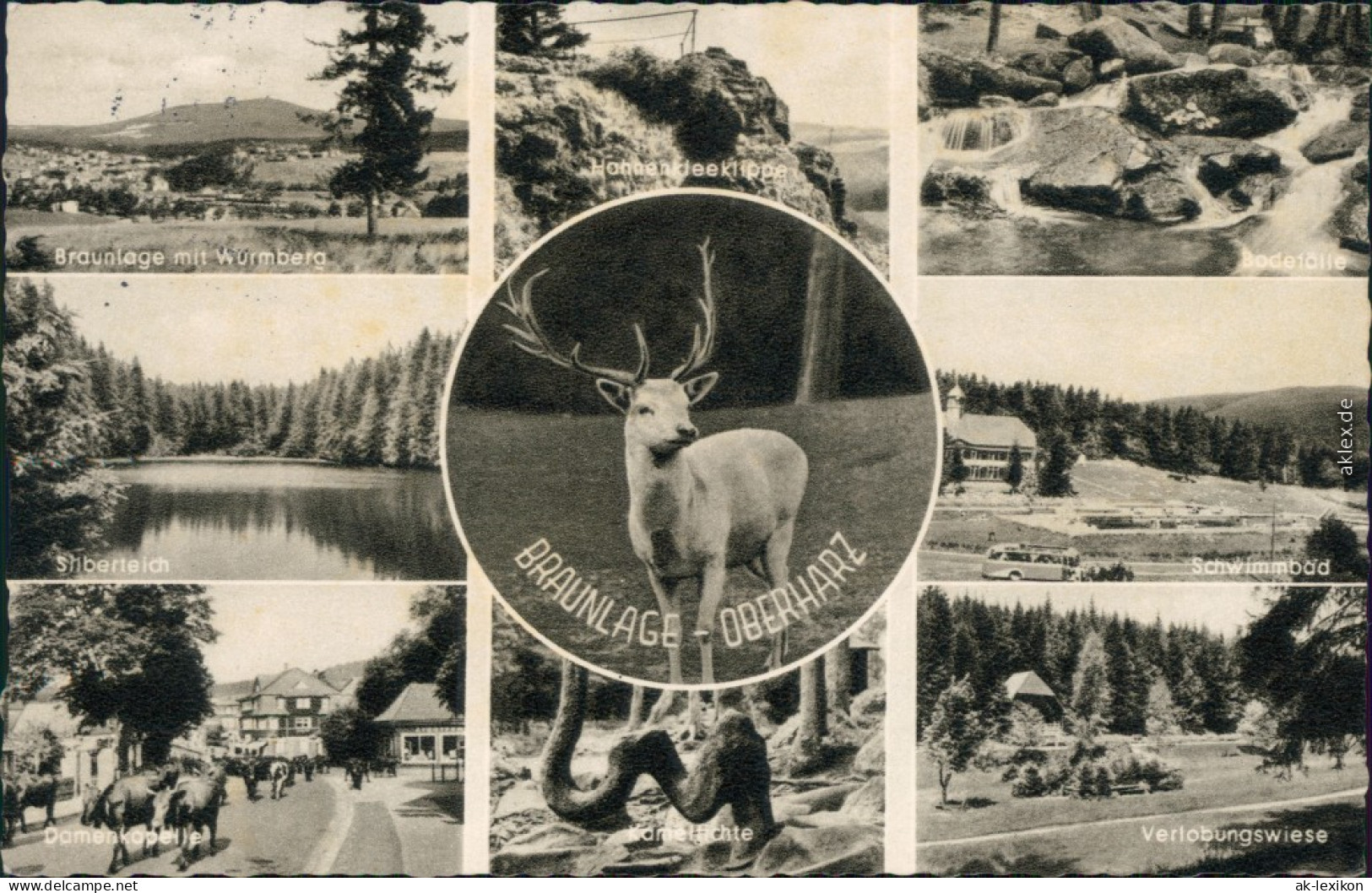 Braunlage Braunlage Mit Würmberg, Silberteich, Bodefälle, Schwimmbad,  1962 - Braunlage