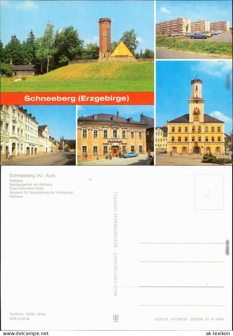 Schneeberg (Erzgebirge) Keilberg, Neubaugebiet, Ernst-Schneller-Platz,    1981 - Schneeberg