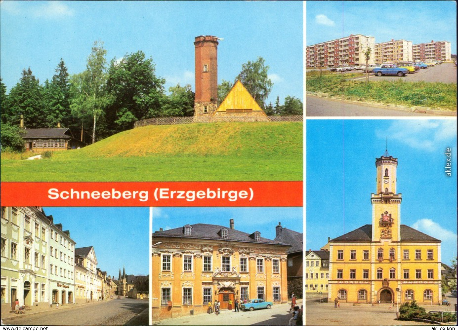 Schneeberg (Erzgebirge) Keilberg, Neubaugebiet, Ernst-Schneller-Platz,    1981 - Schneeberg