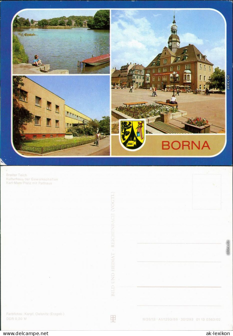 Borna Am Breiten Teich, Kulturhaus Der Gewerkschaften, Karl-Marx-Platz 1986 - Borna