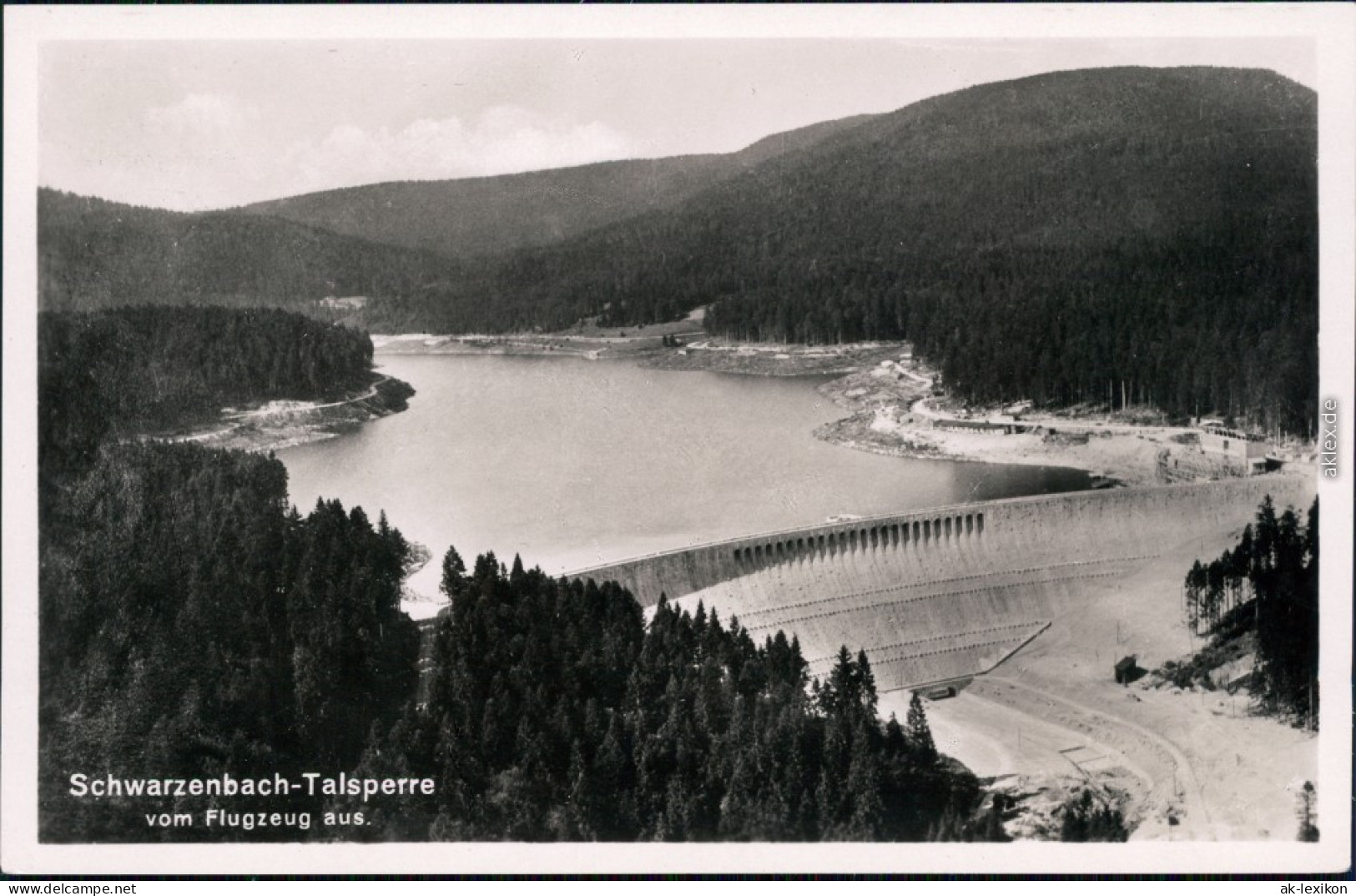 Ansichtskarte Forbach (Baden) Schwarzenbach-Talsperre Mit Staumauer 1935 - Forbach