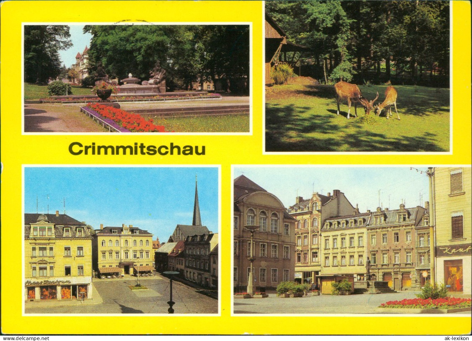 Crimmitschau Friedenspark, Sahnpark, Hotel Haus Der Einheit, Markt 1981 - Crimmitschau