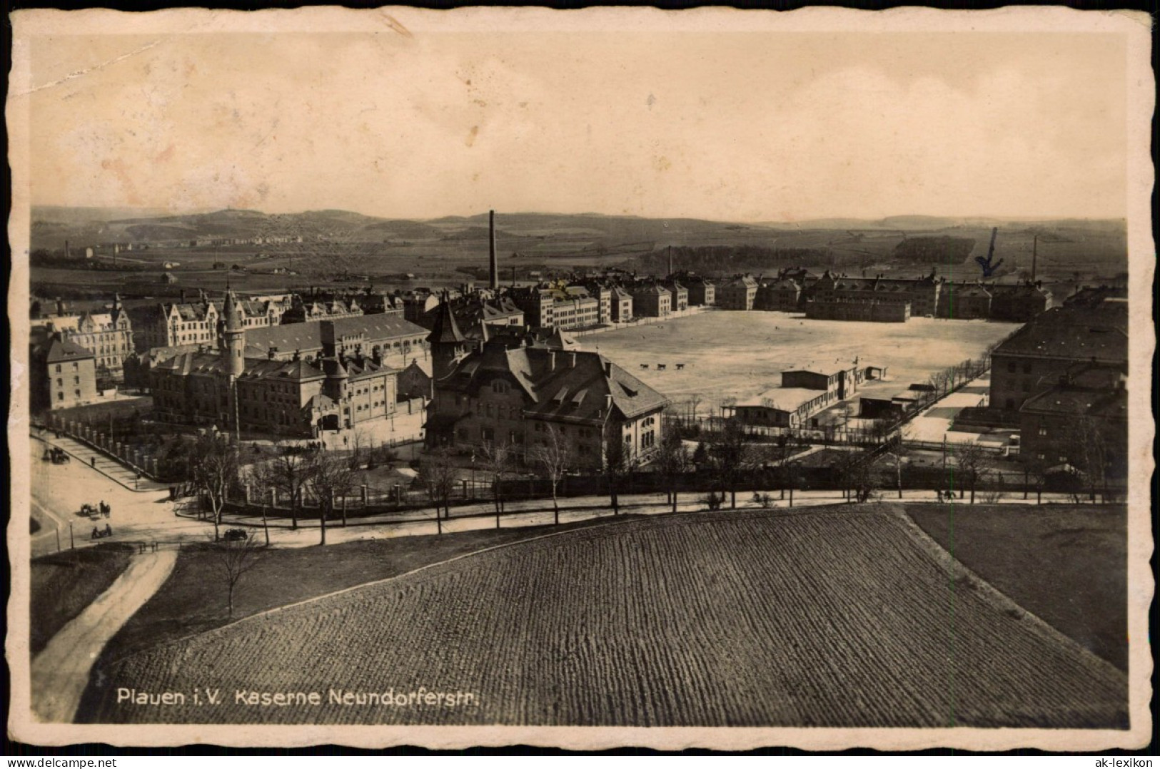 Plauen (Vogtland) Panorama Blick Auf Die Kaserne Neundorferstr. 1940 - Plauen