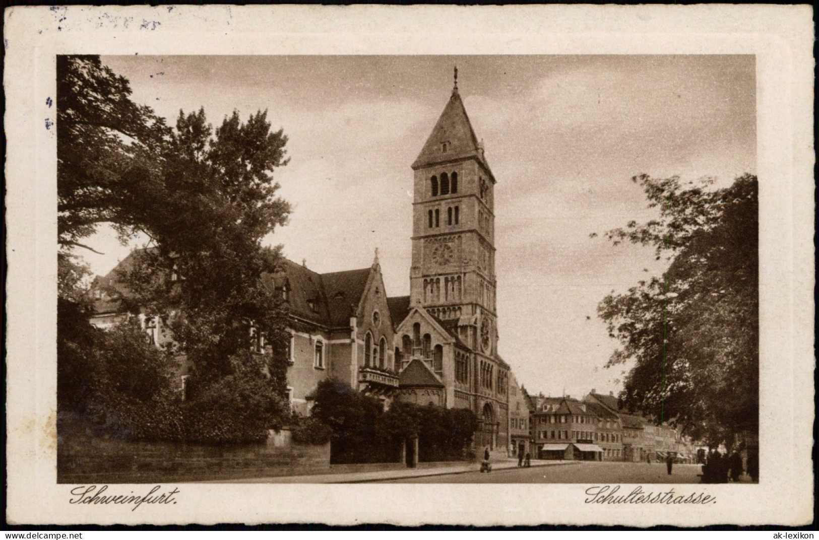 Ansichtskarte Schweinfurt Kirche Partie In Der Schultesstrasse 1936 - Schweinfurt