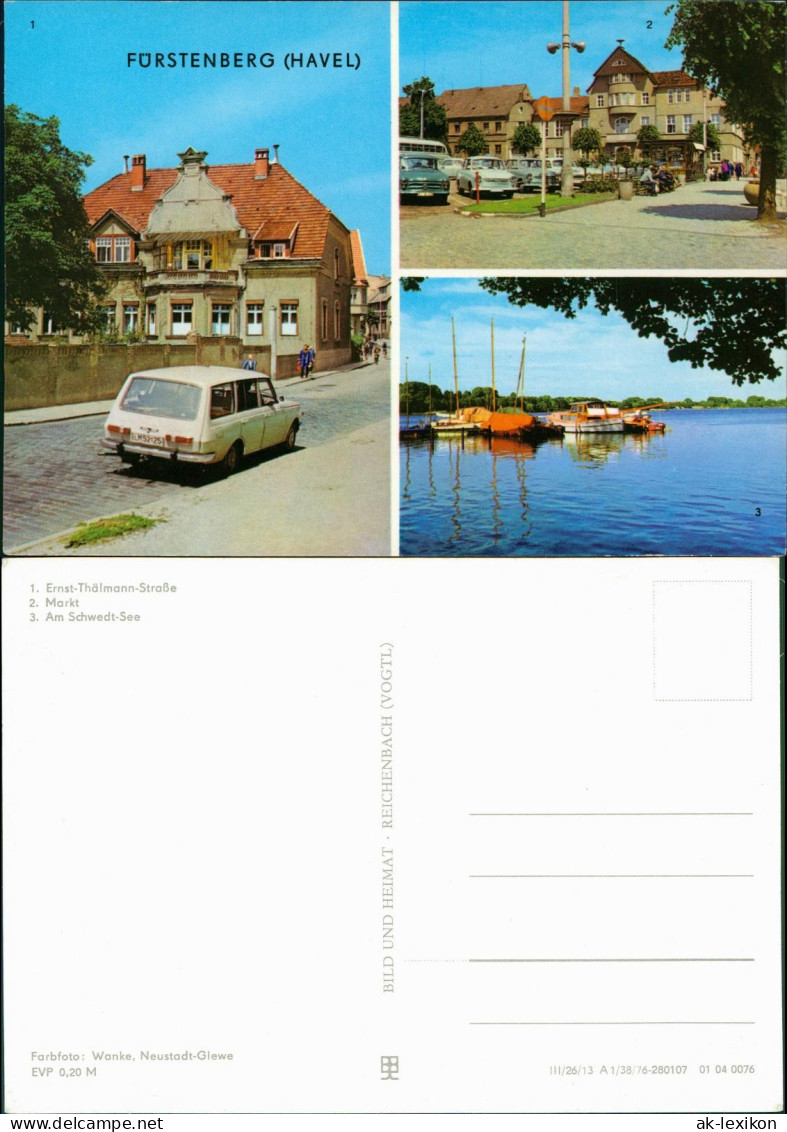 Fürstenberg Havel 1. Ernst-Thälmann-Straße 2. Markt 3. Schwedt-See 1976 - Fürstenberg
