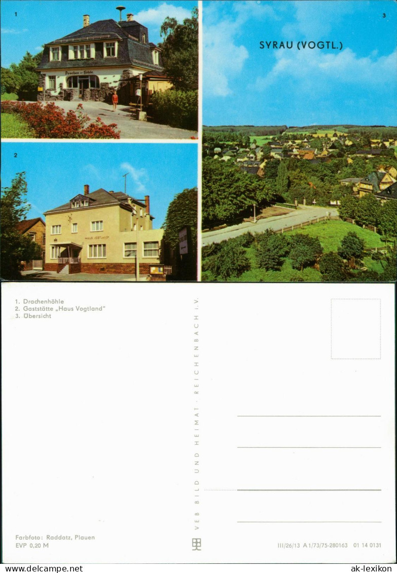 Syrau (Vogtland) Drachenhöle, Gaststätte "Haus Vogtland", Übersicht 1975 - Syrau (Vogtland)