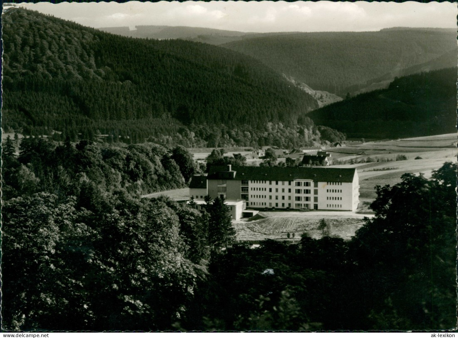 Ansichtskarte Bad Berleburg Panorama Blick Zur Naturheilklinik Odeborn 1961 - Bad Berleburg