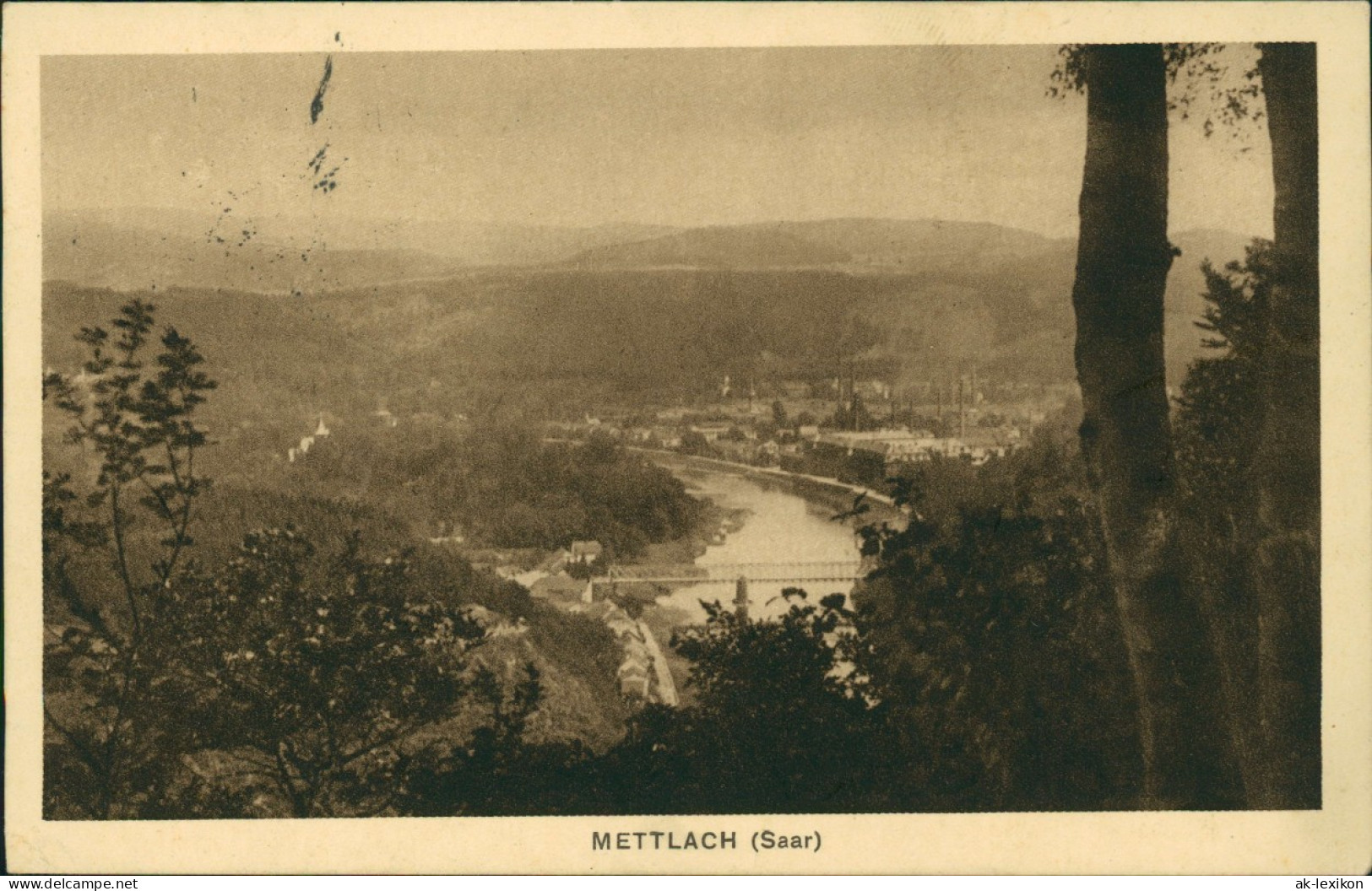 Ansichtskarte Mettlach Blick Auf Die Stadt 1932 - Kreis Merzig-Wadern