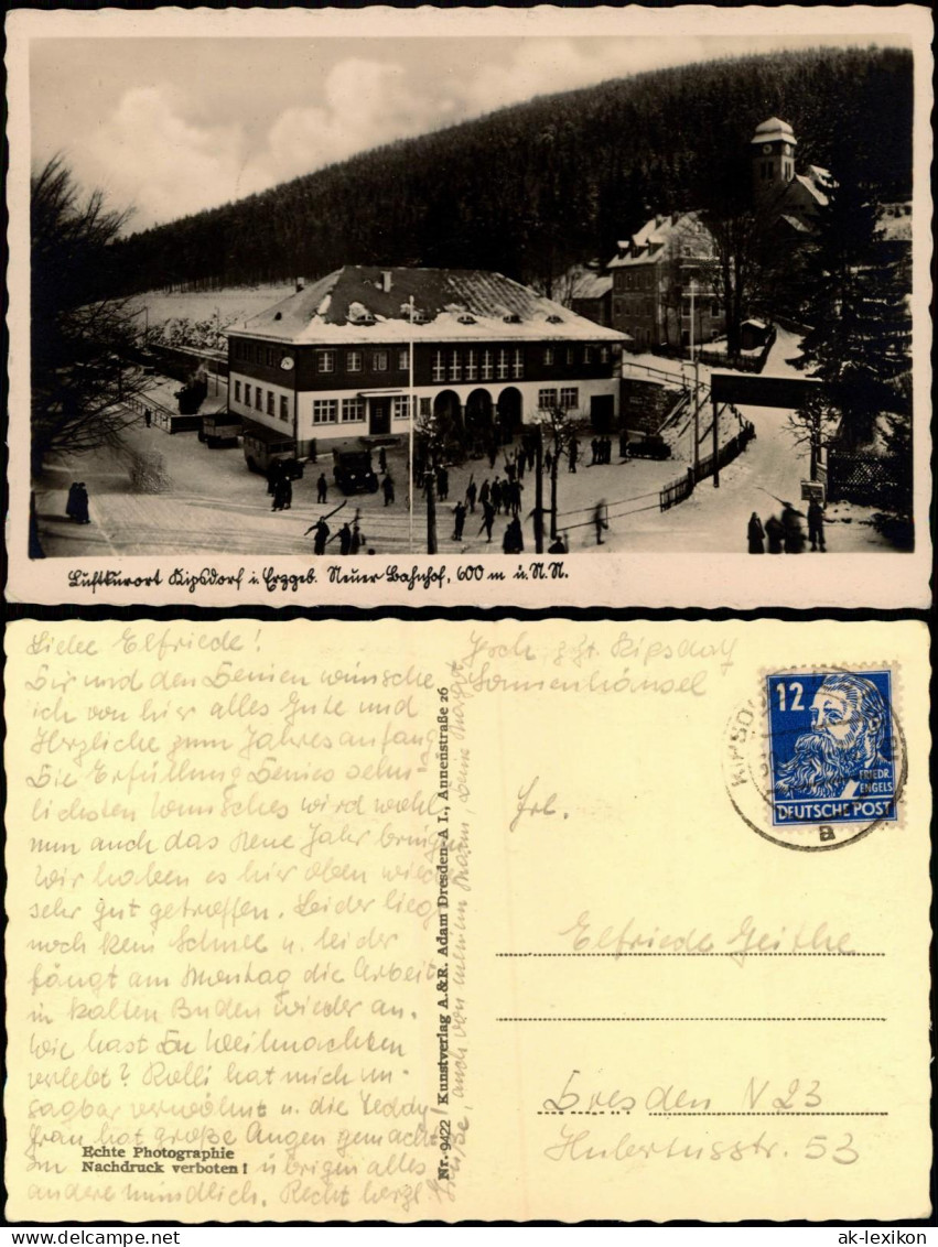 Ansichtskarte Kipsdorf-Altenberg (Erzgebirge) Neuer Bahnhof Im Winter 1940 - Kipsdorf