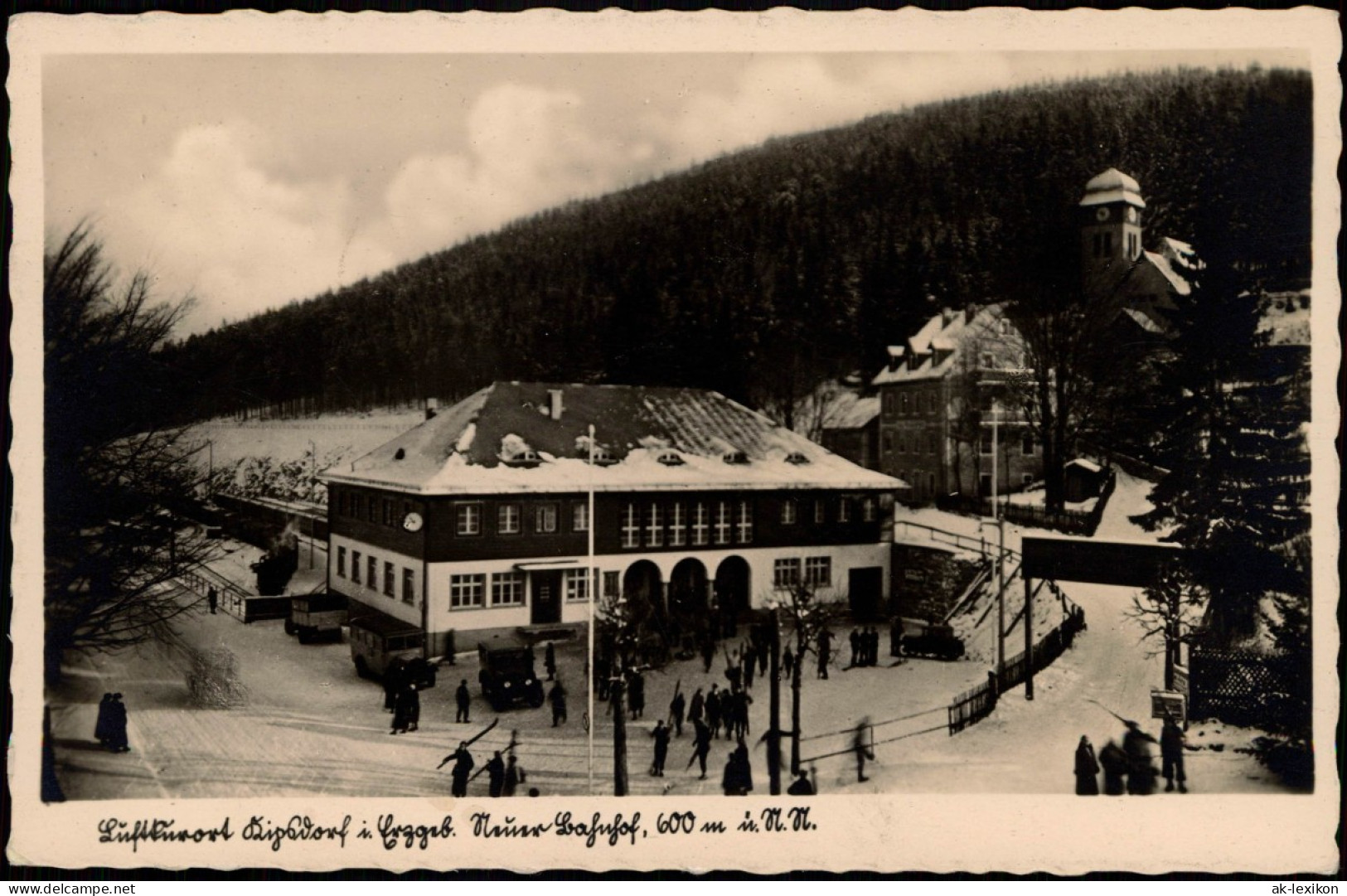 Ansichtskarte Kipsdorf-Altenberg (Erzgebirge) Neuer Bahnhof Im Winter 1940 - Kipsdorf