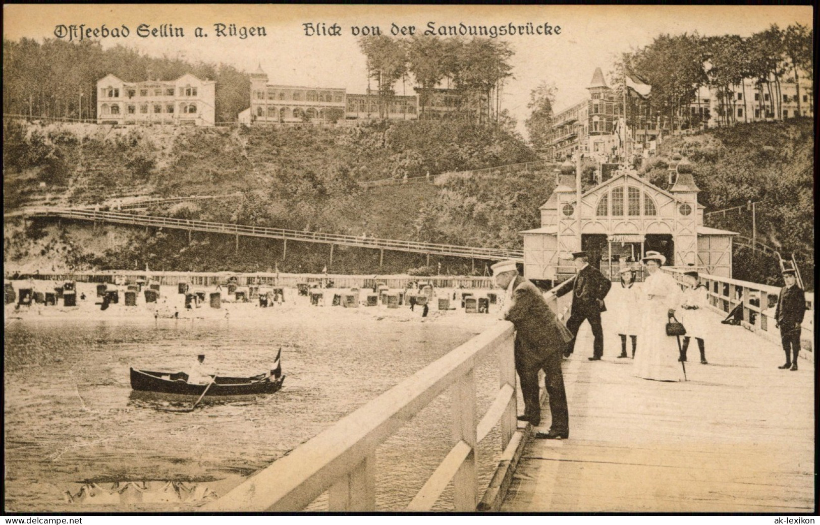 Ansichtskarte Sellin Blick Von Der Landungsbrücke, Hotels 1918 - Sellin