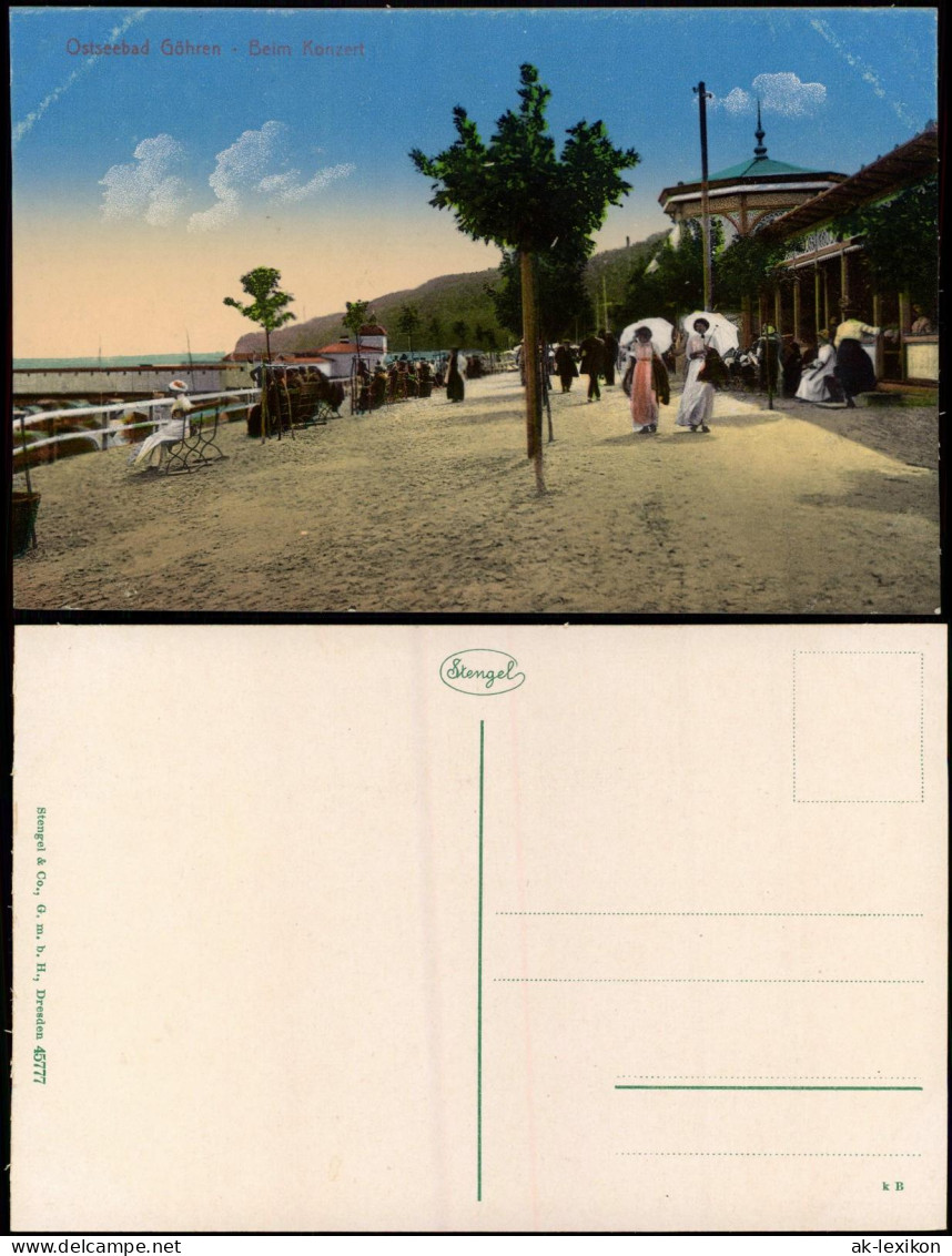 Ansichtskarte Göhren (Rügen) Promenade, Beim Konzert 1914 - Göhren