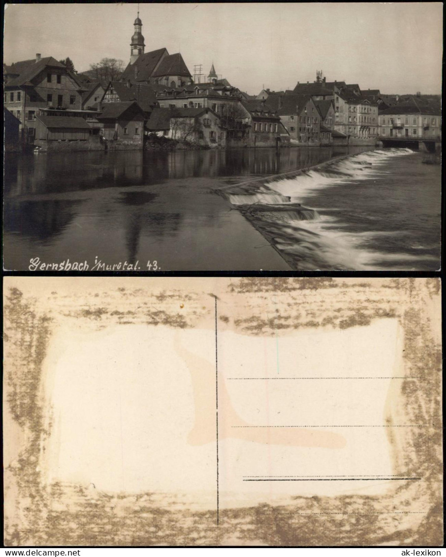 Ansichtskarte Gernsbach Stadt Und Wehr, Fotokarte 1926 - Gernsbach