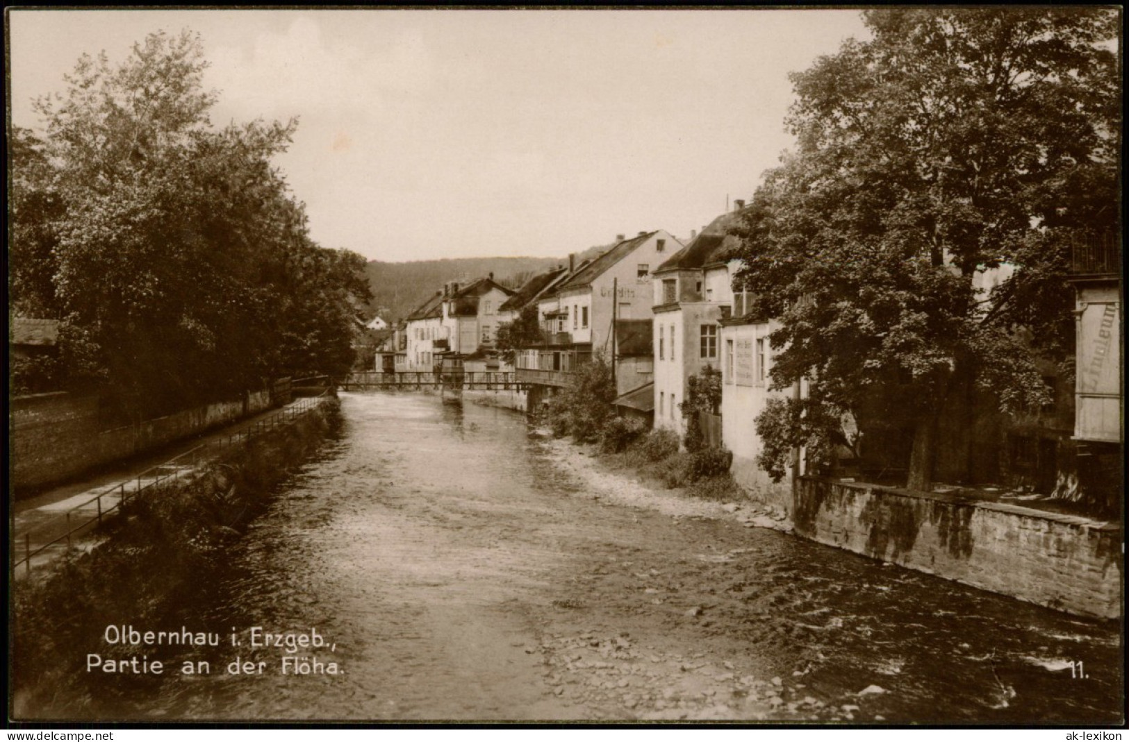 Ansichtskarte Olbernhau Stadtpartie An Der Flöha 1928 - Olbernhau