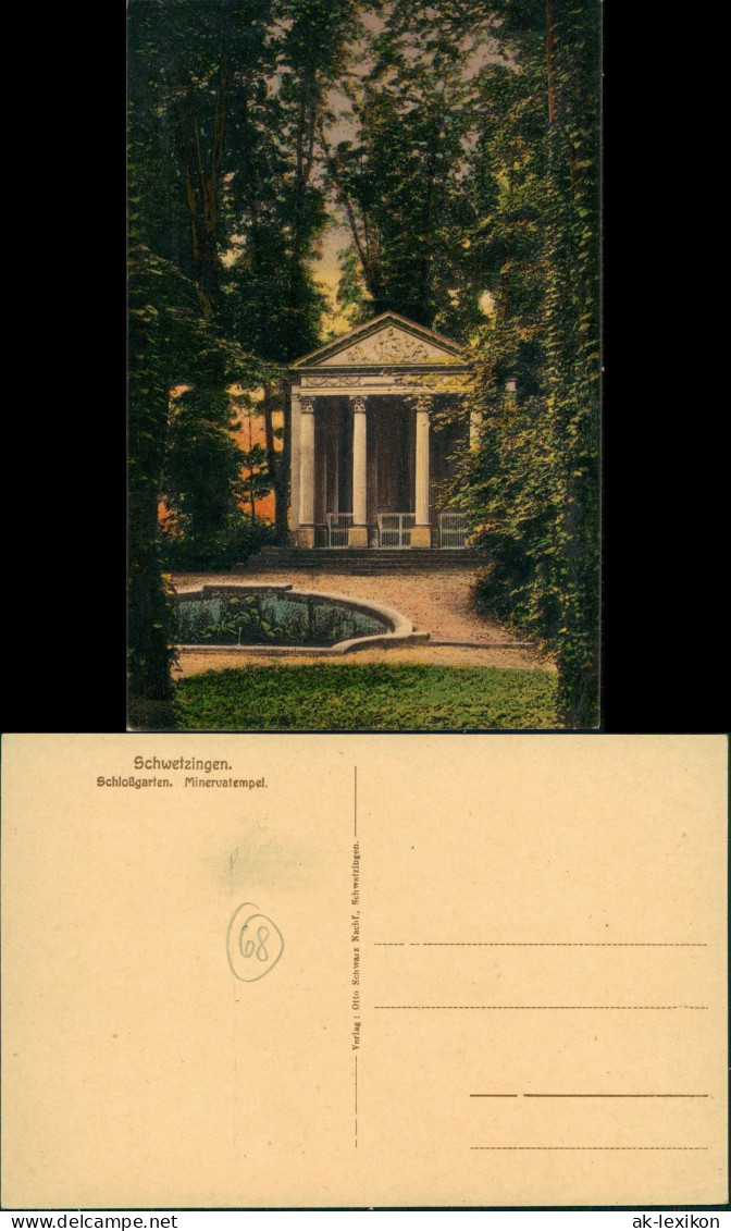 Ansichtskarte Schwetzingen Schloßgarten Minervatempel 1910 - Schwetzingen