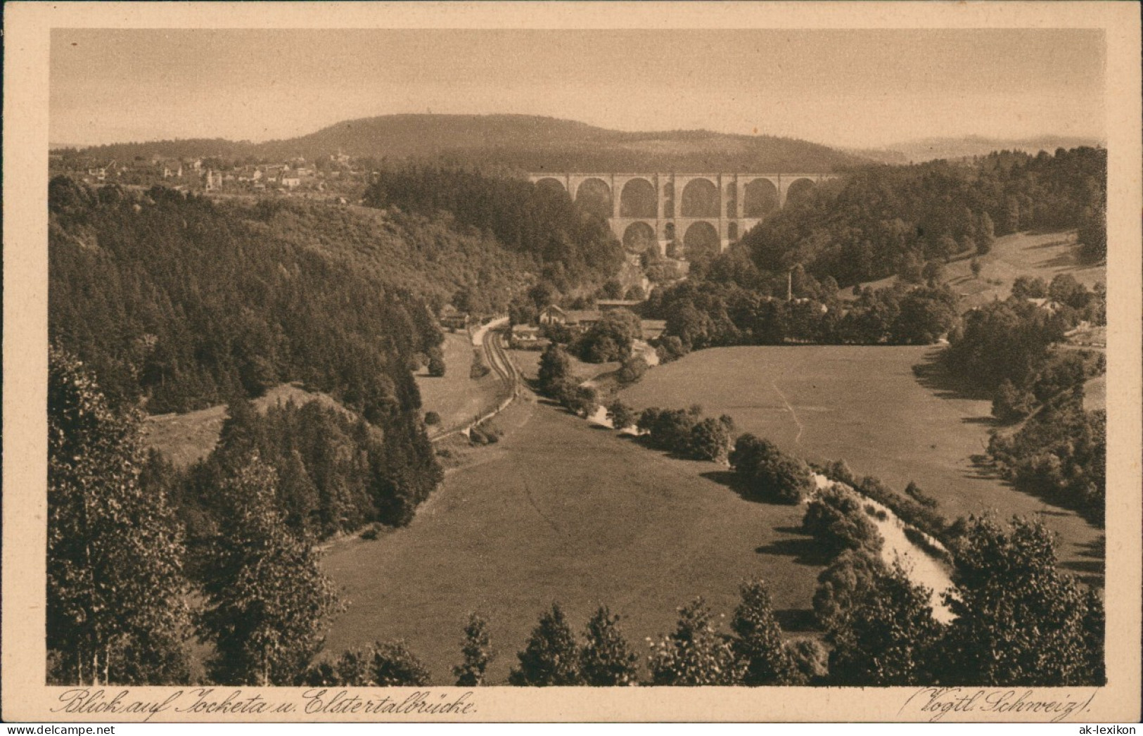 Jocketa-Pöhl Elstertalbrücke Jocketa Vogtländische Schweiz 1927 - Pöhl