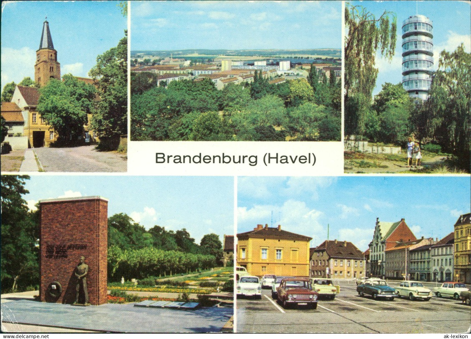 Brandenburg An Der Havel Blick Zum Dom Teilansicht, Friedenswarte Markt 1982 - Brandenburg