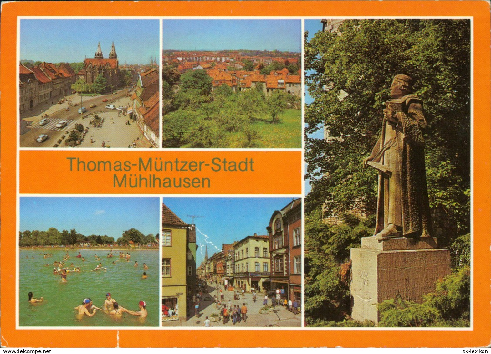 Mühlhausen (Thüringen) DDR Mehrbildkarte Der Thomas-Müntzer-Stadt 1989 - Muehlhausen