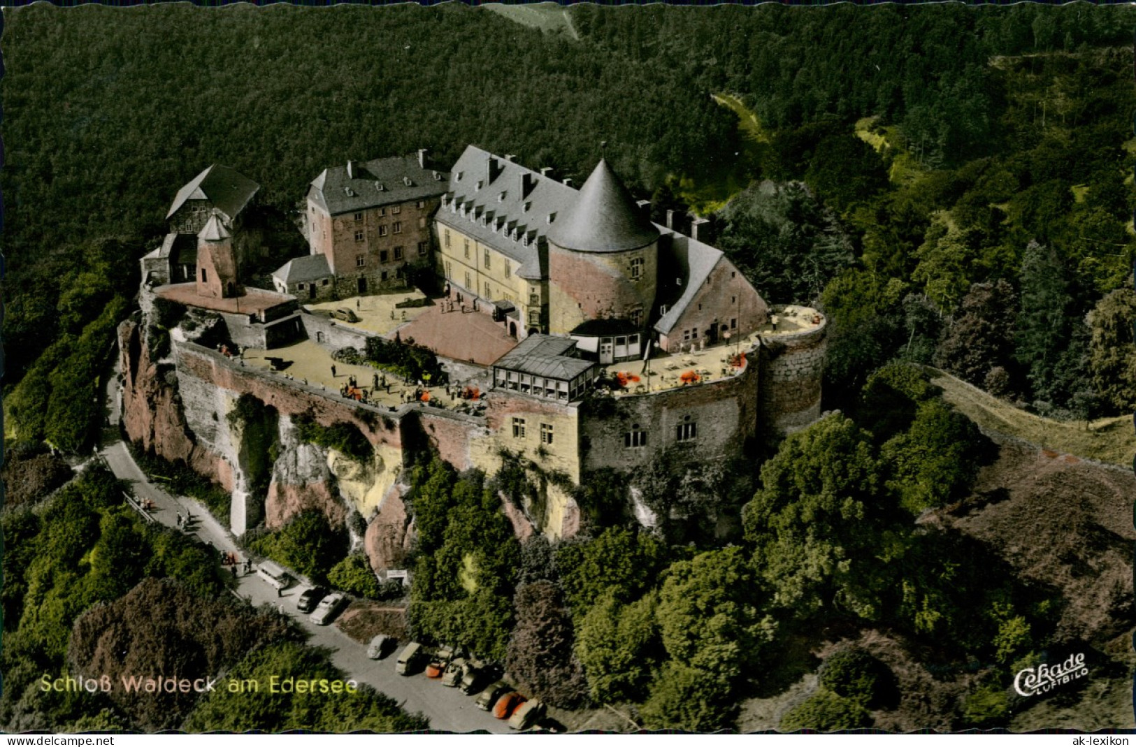 Ansichtskarte Waldeck (am Edersee) Schloß Waldeck Am Edersee Luftbild 1959 - Waldeck