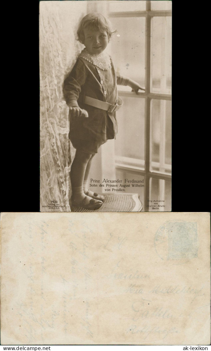 Adel Prinz Alexander Ferdinand Sohn Des Prinzen August Wilhelm Von Preußen 1913 - Familles Royales