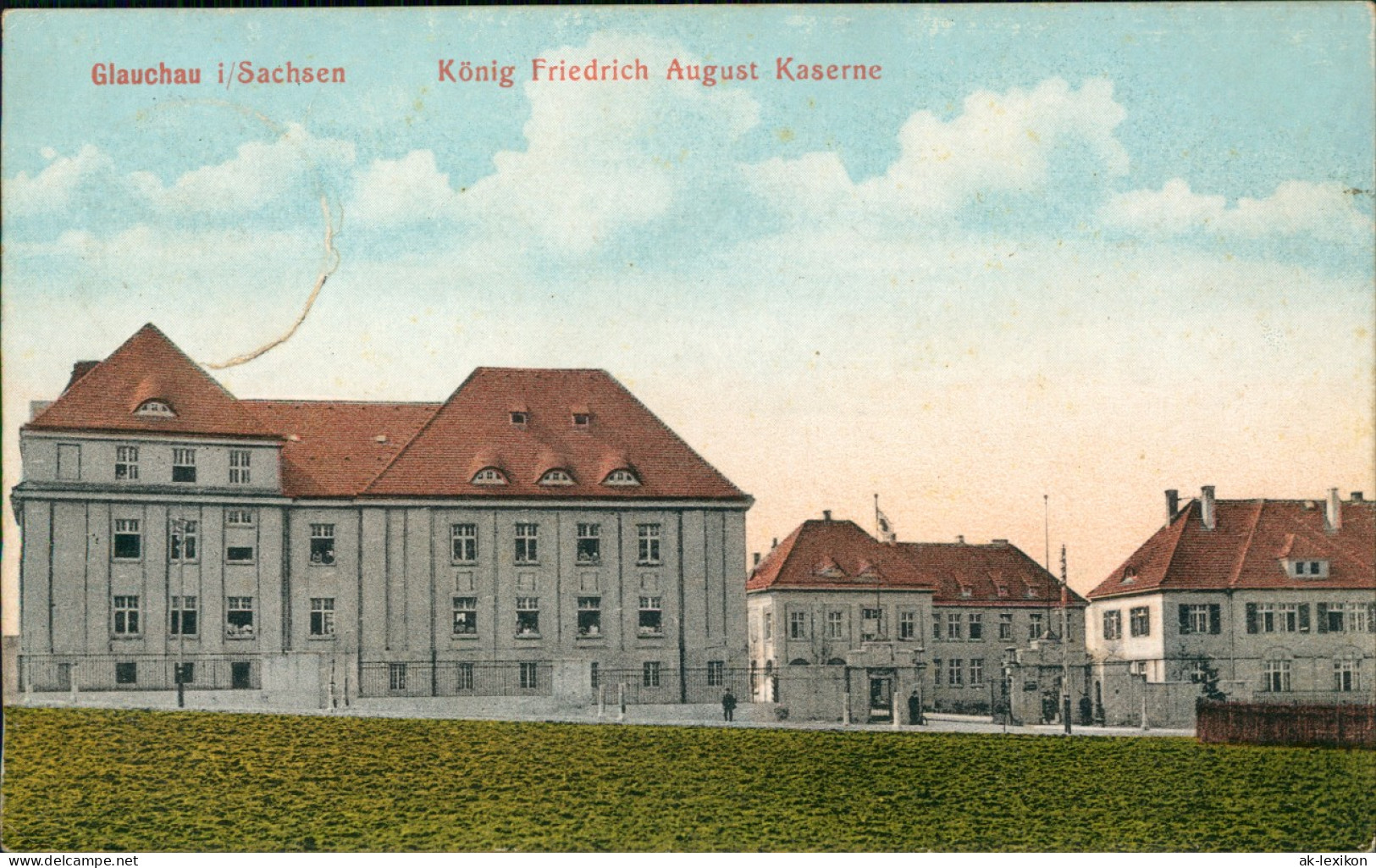 Ansichtskarte Glauchau König Friedrich August Kaserne 1915 - Glauchau