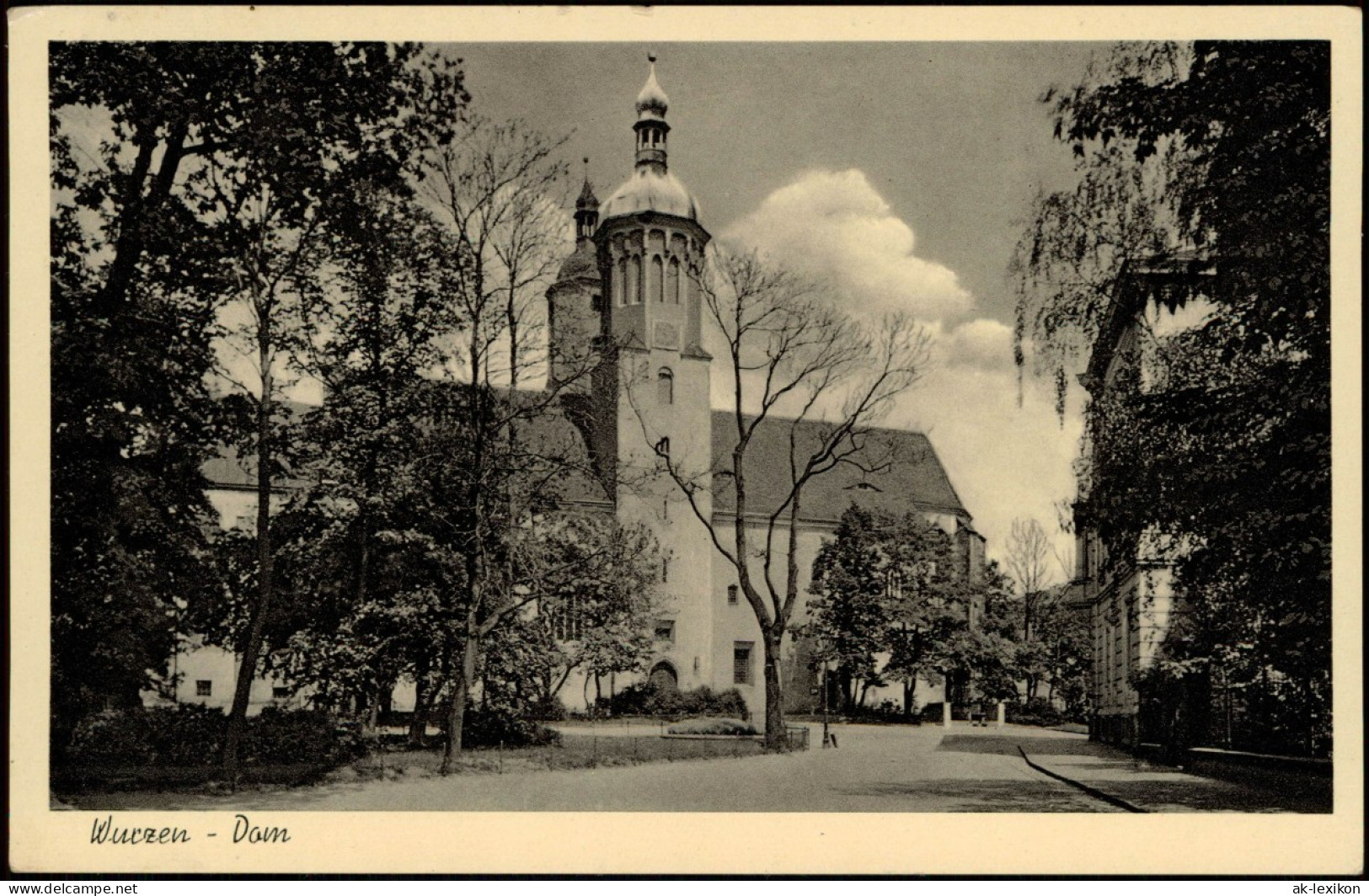Ansichtskarte Wurzen Strassen Partie Am St. Marien Dom 1939 - Wurzen