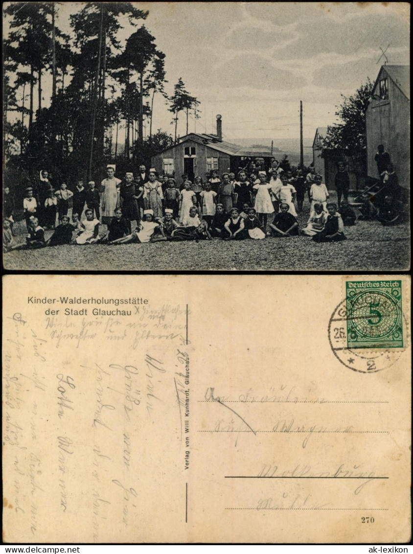 Ansichtskarte Glauchau Kinder-Walderholungsstätte 1924  Stempel GLAUCHAU - Glauchau