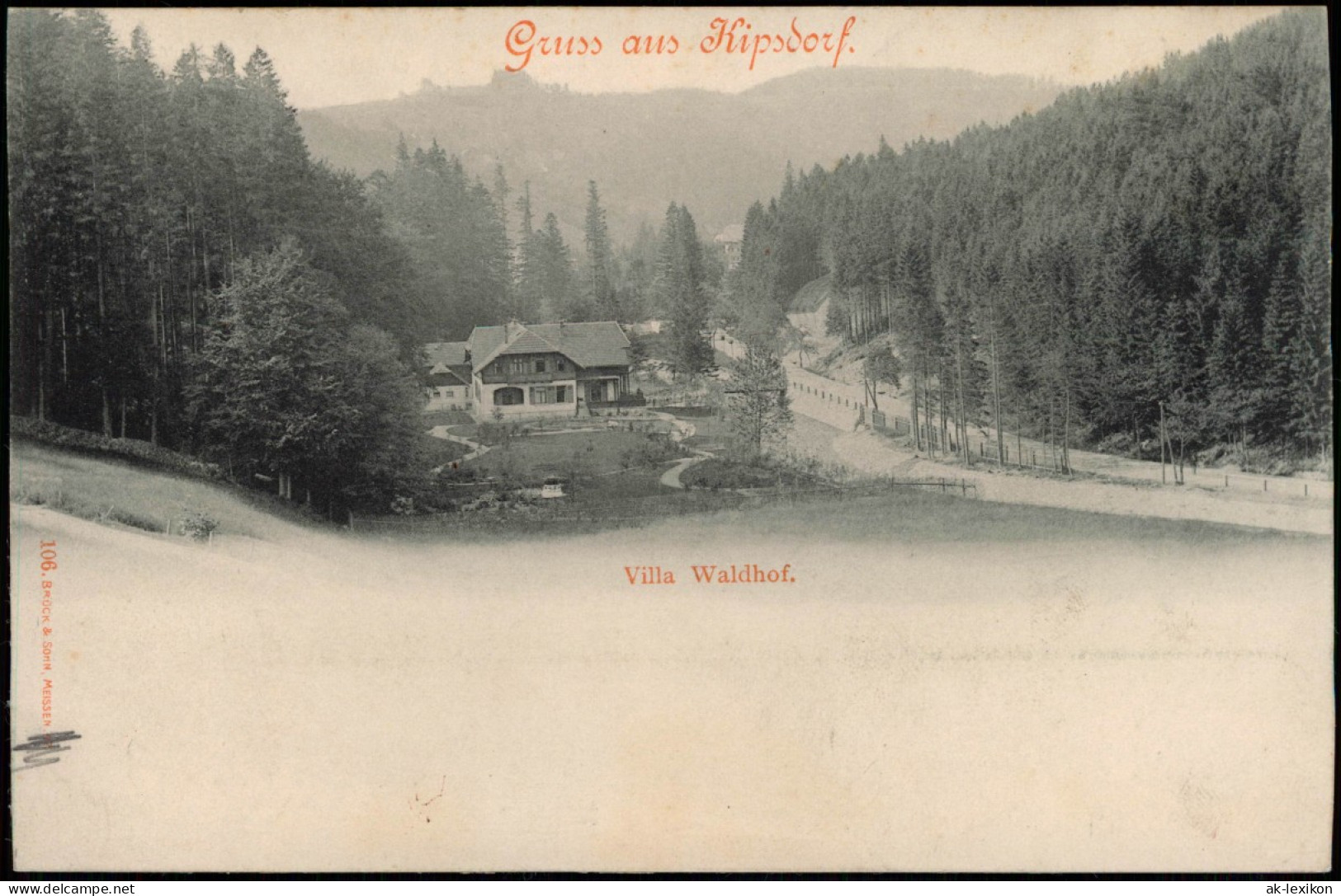 Kipsdorf-Altenberg (Erzgebirge) Partie An Der Villa Waldhof 1900 - Kipsdorf