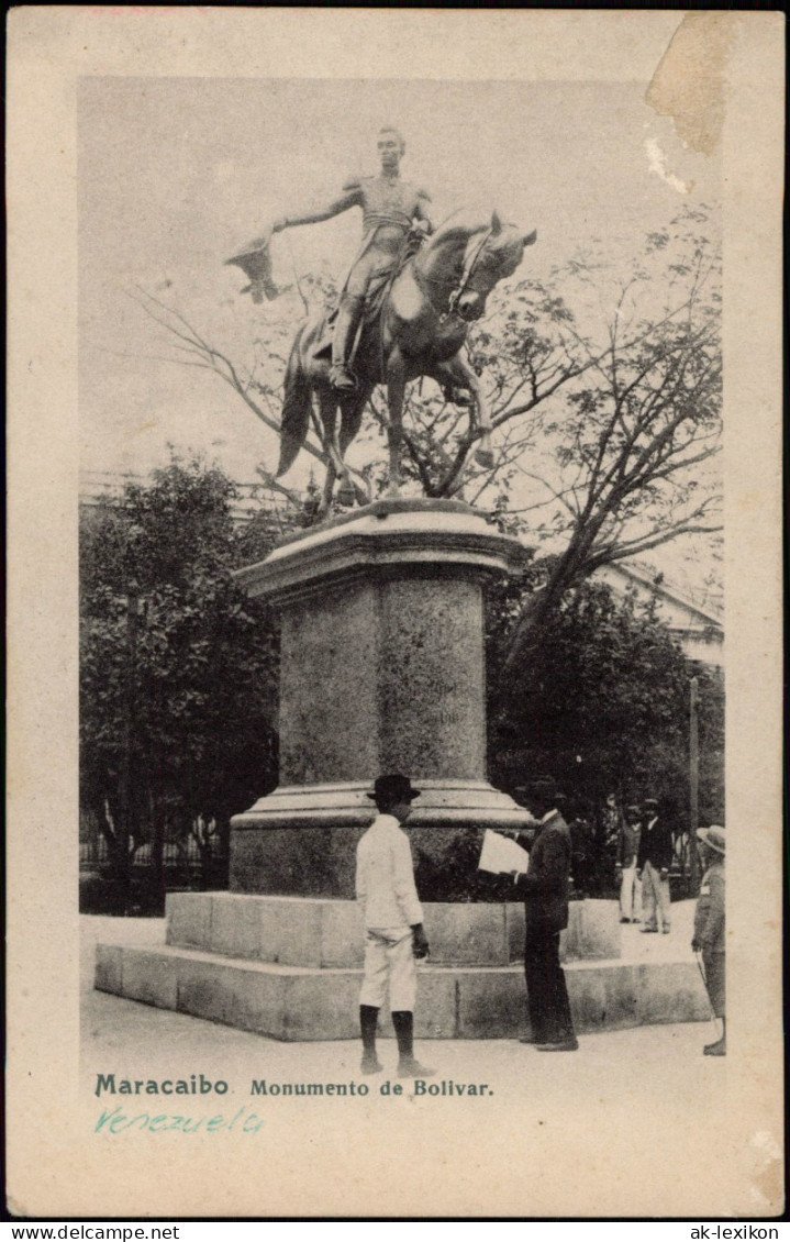 Postcard Maracaibo Maracaibo Monumento De Bolivar, Reiter-Statue 1900 - Venezuela