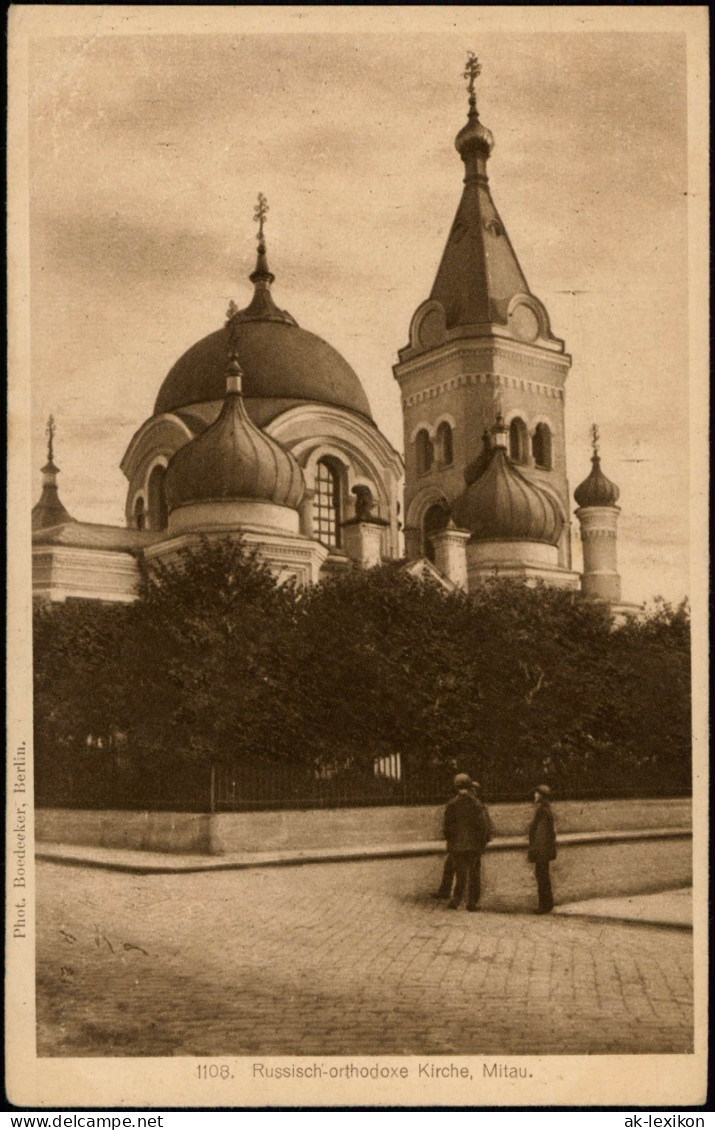 Postcard Mitau Jelgava Елгава Russische Kirche 1917  Gel Feldpost - Lettonie