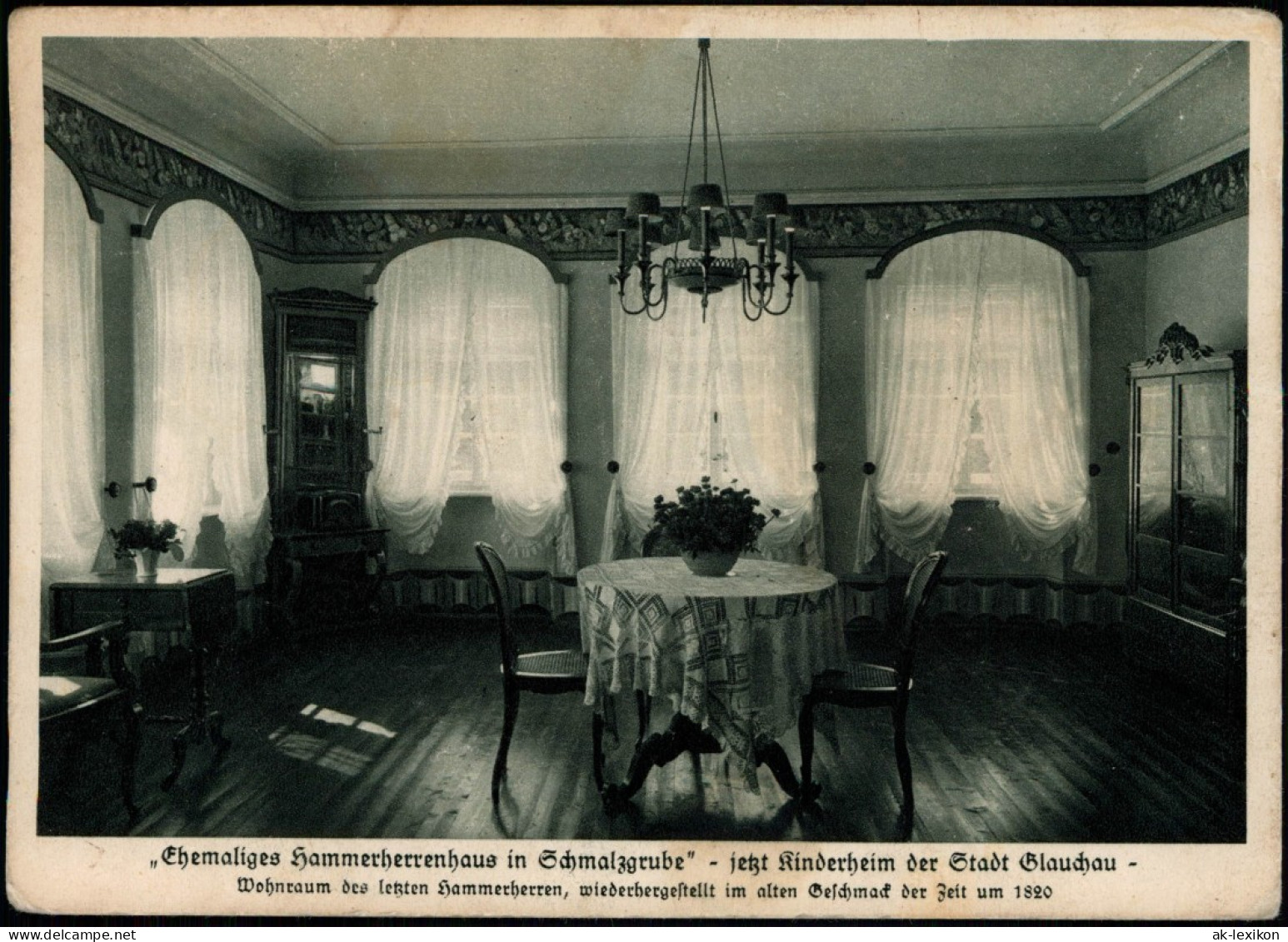 Schmalzgrube-Jöhstadt (Erzgebirge) Hammerherrenhaus, Wohnraum 1928 - Jöhstadt