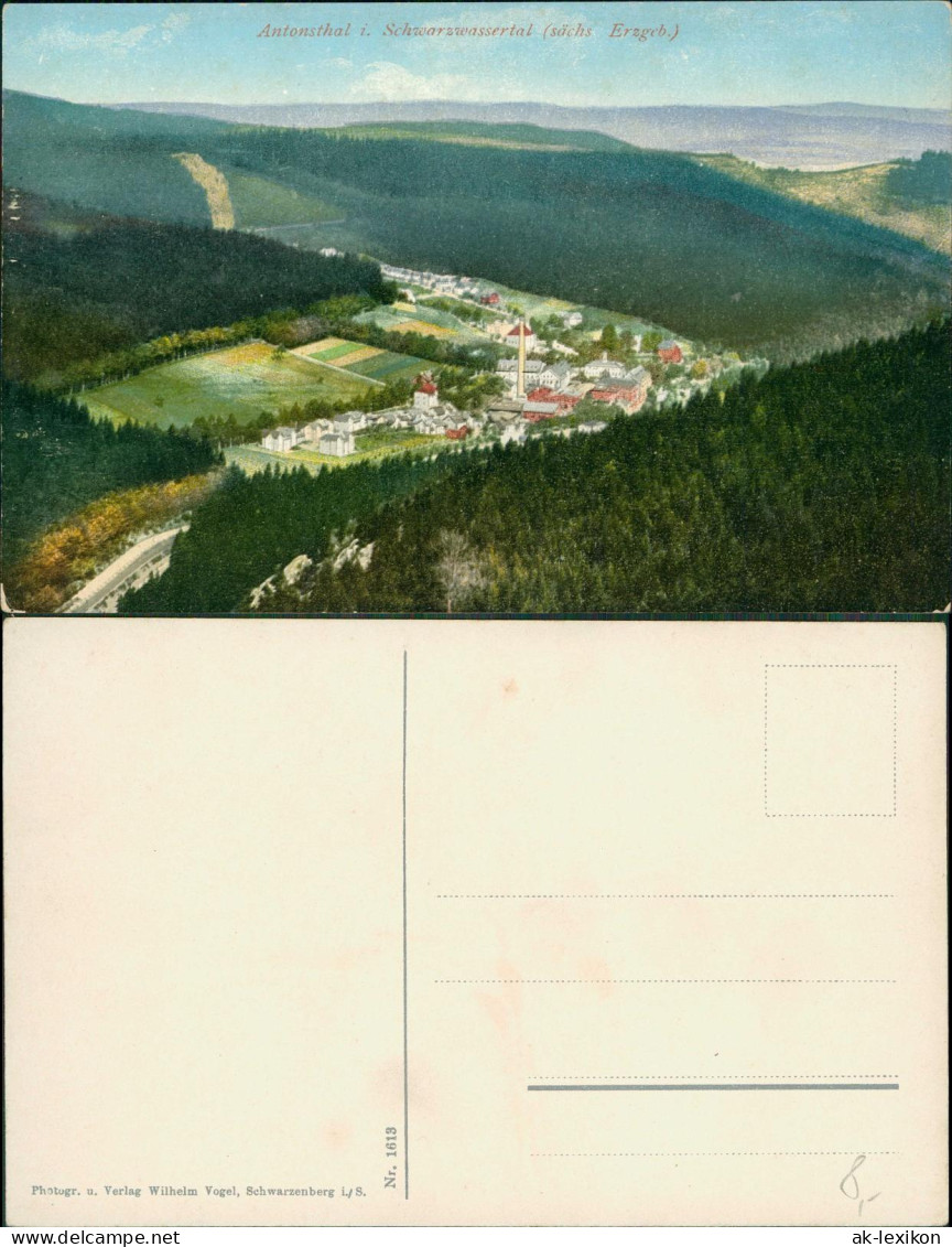 Antonsthal-Breitenbrunn (Erzgebirge) Panorama-Ansicht Gesamtansicht 1910 - Breitenbrunn
