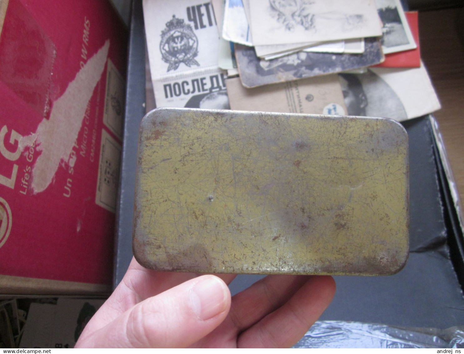 Old Tin Box Orient Duft Leicht Und Mild Tabak 50 Grams - Empty Tobacco Boxes