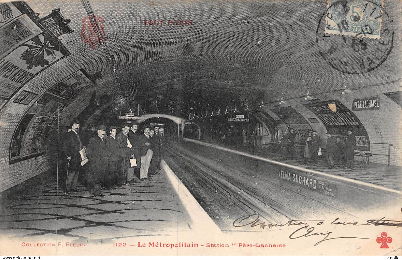 24-3321 : SERIE TOUT PARIS. LE METROPOLITAIN.  STATION DU PERE LACHAISE - Metro
