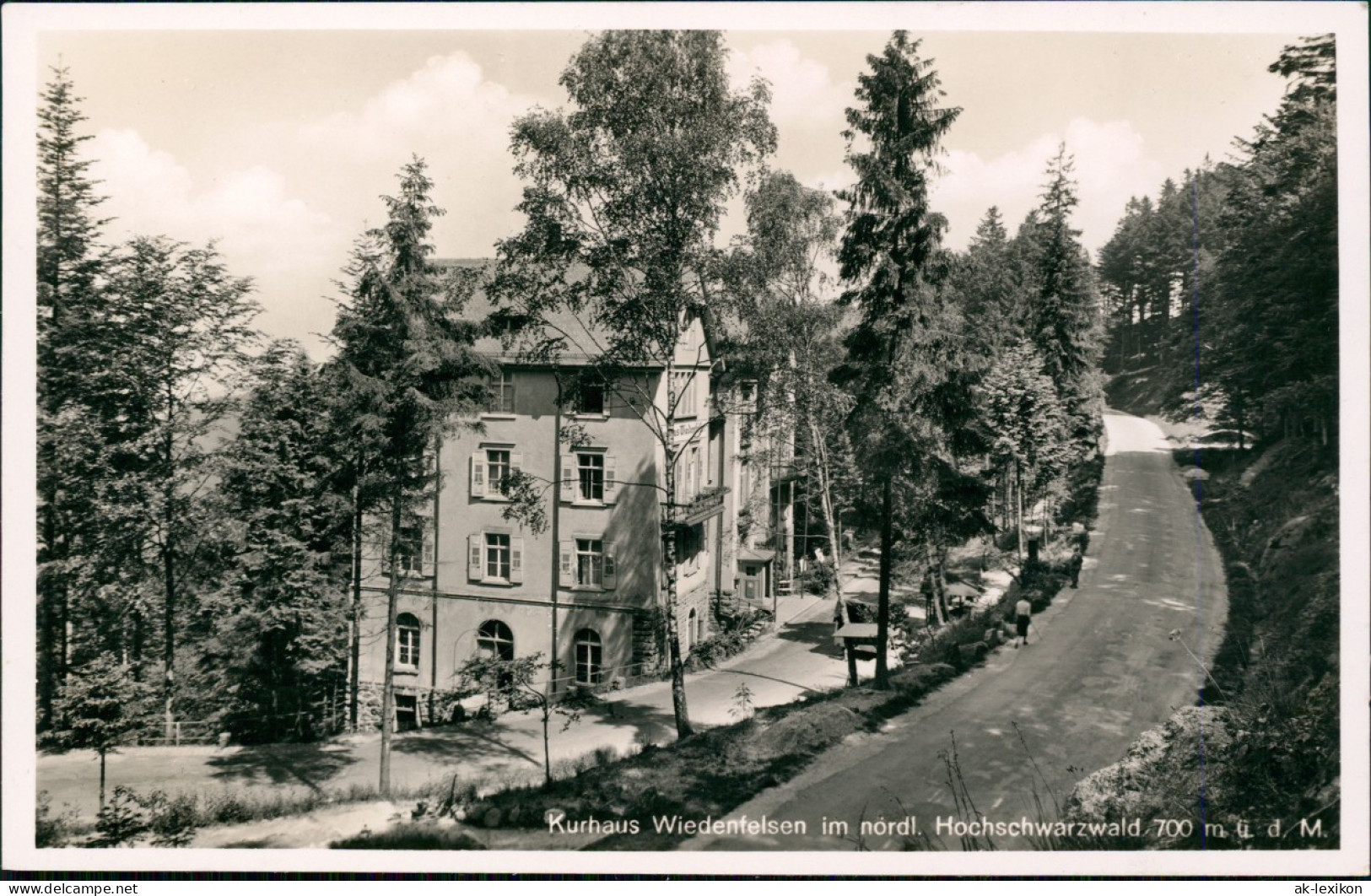Ansichtskarte Bühlertal Kurhaus Wiedenfelsen Schwarzwlad - Straße 1937 - Buehlertal