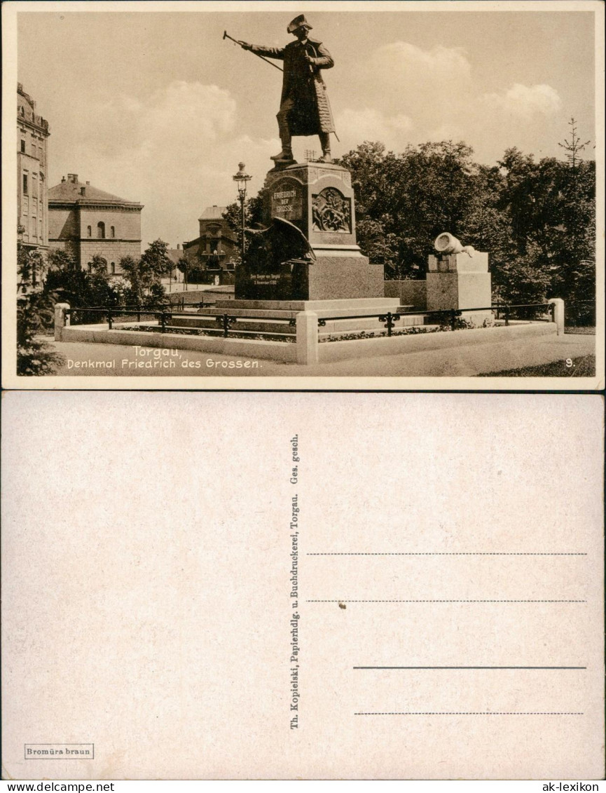 Ansichtskarte Torgau Denkmal Friedrich Der Grosse 1934 - Torgau