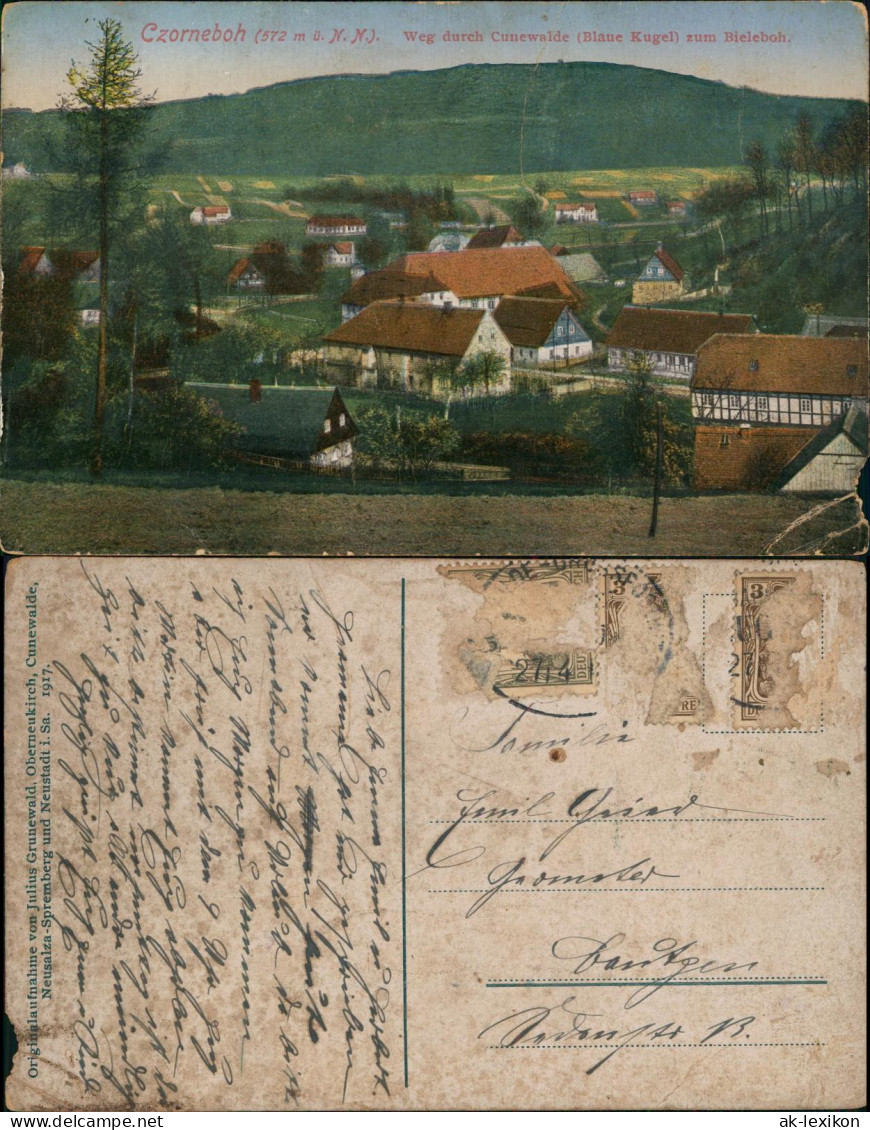 Cunewalde (Oberlausitz) Kumwałd Czorneboh. Weg Durch Cunewalde 1913 - Cunewalde