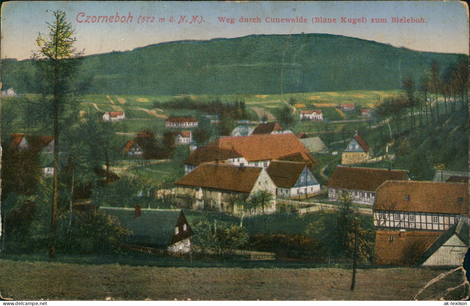 Cunewalde (Oberlausitz) Kumwałd Czorneboh. Weg Durch Cunewalde 1913 - Cunewalde