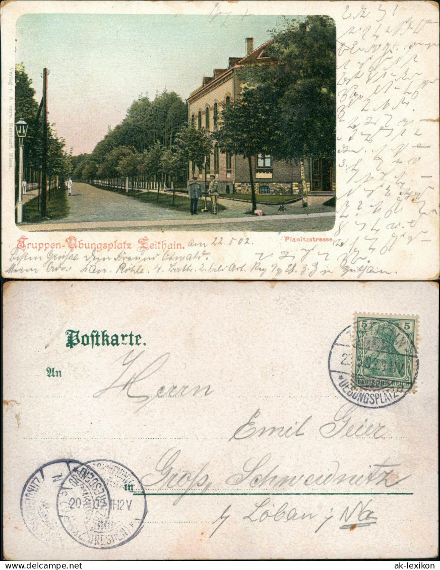 Ansichtskarte Zeithain Truppenübungsplatz, Planitzstraße 1902 - Zeithain