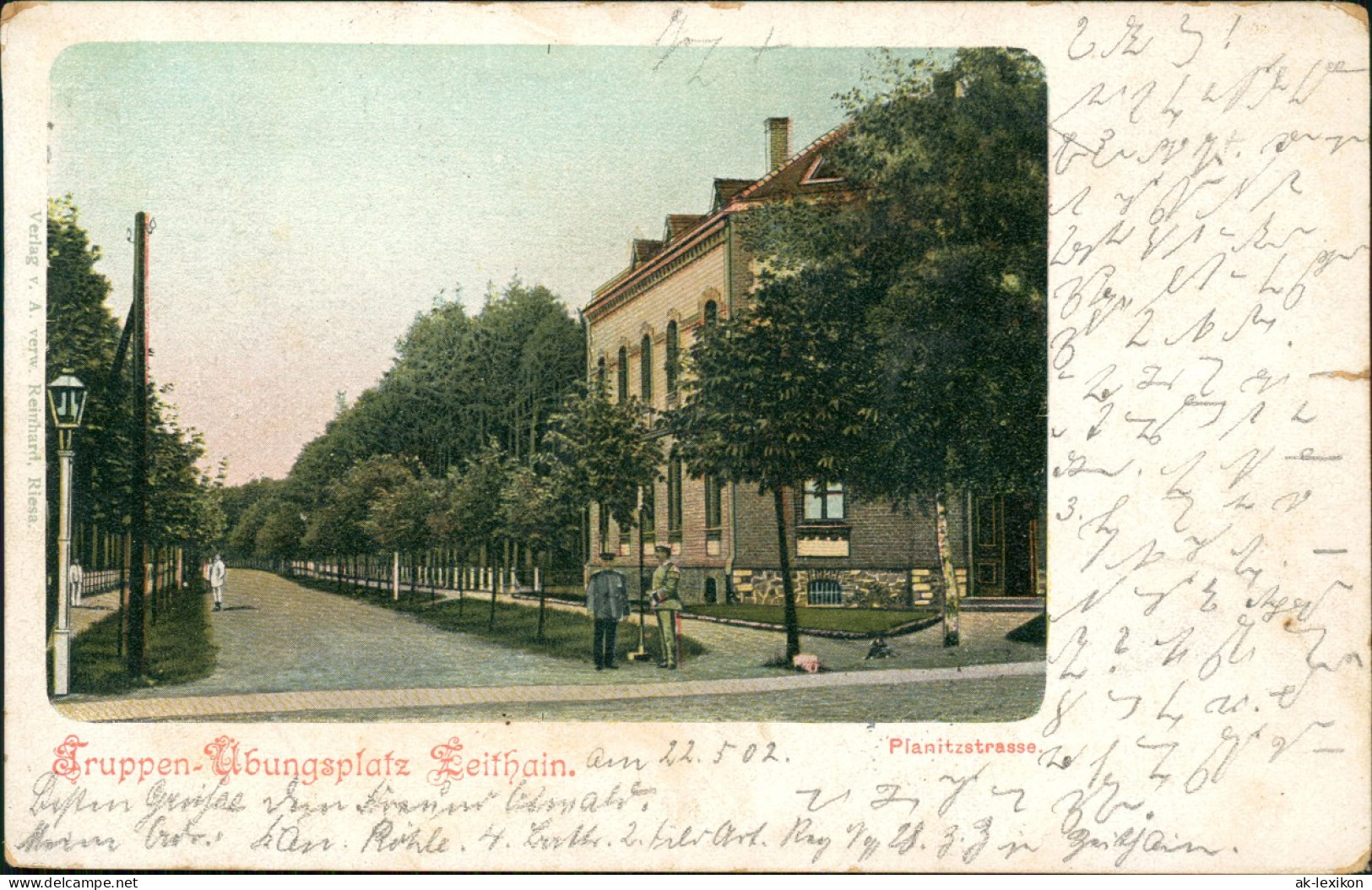Ansichtskarte Zeithain Truppenübungsplatz, Planitzstraße 1902 - Zeithain