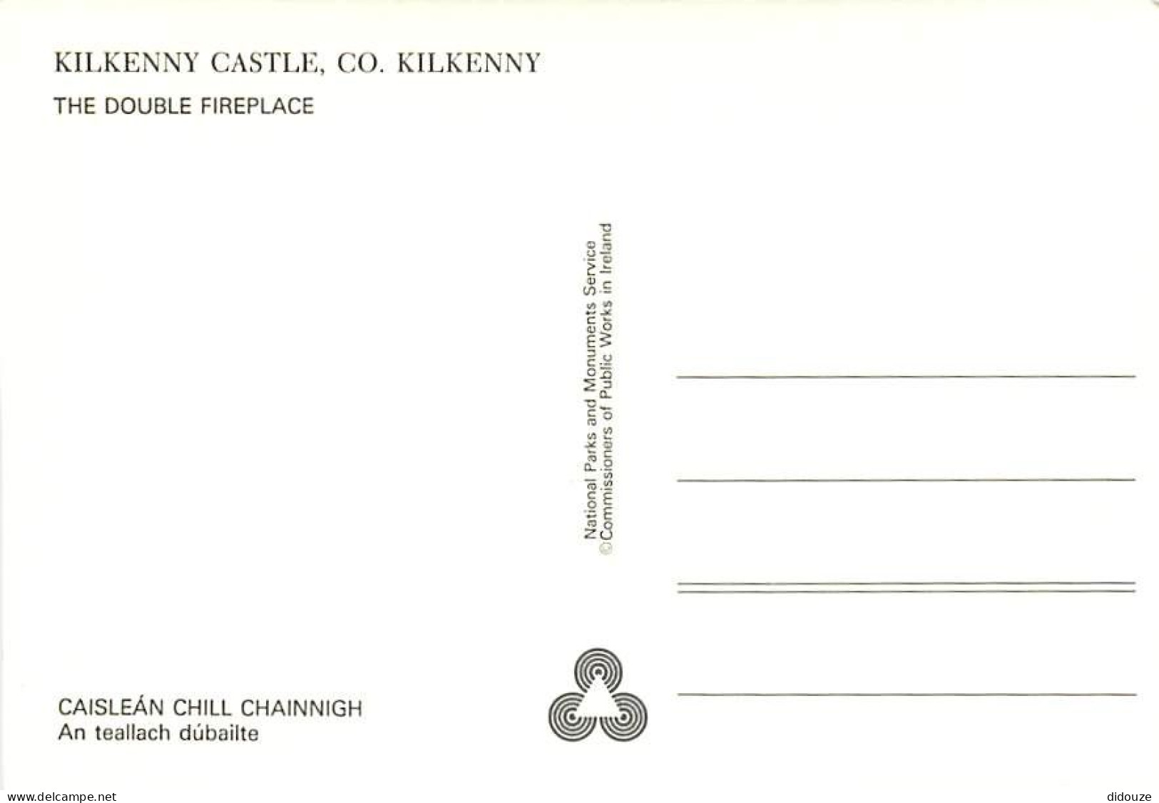 Irlande - Kilkenny - Kilkenny Castle - The Double Fireplace - Cheminée - Carte Neuve - Ireland - CPM - Voir Scans Recto- - Kilkenny
