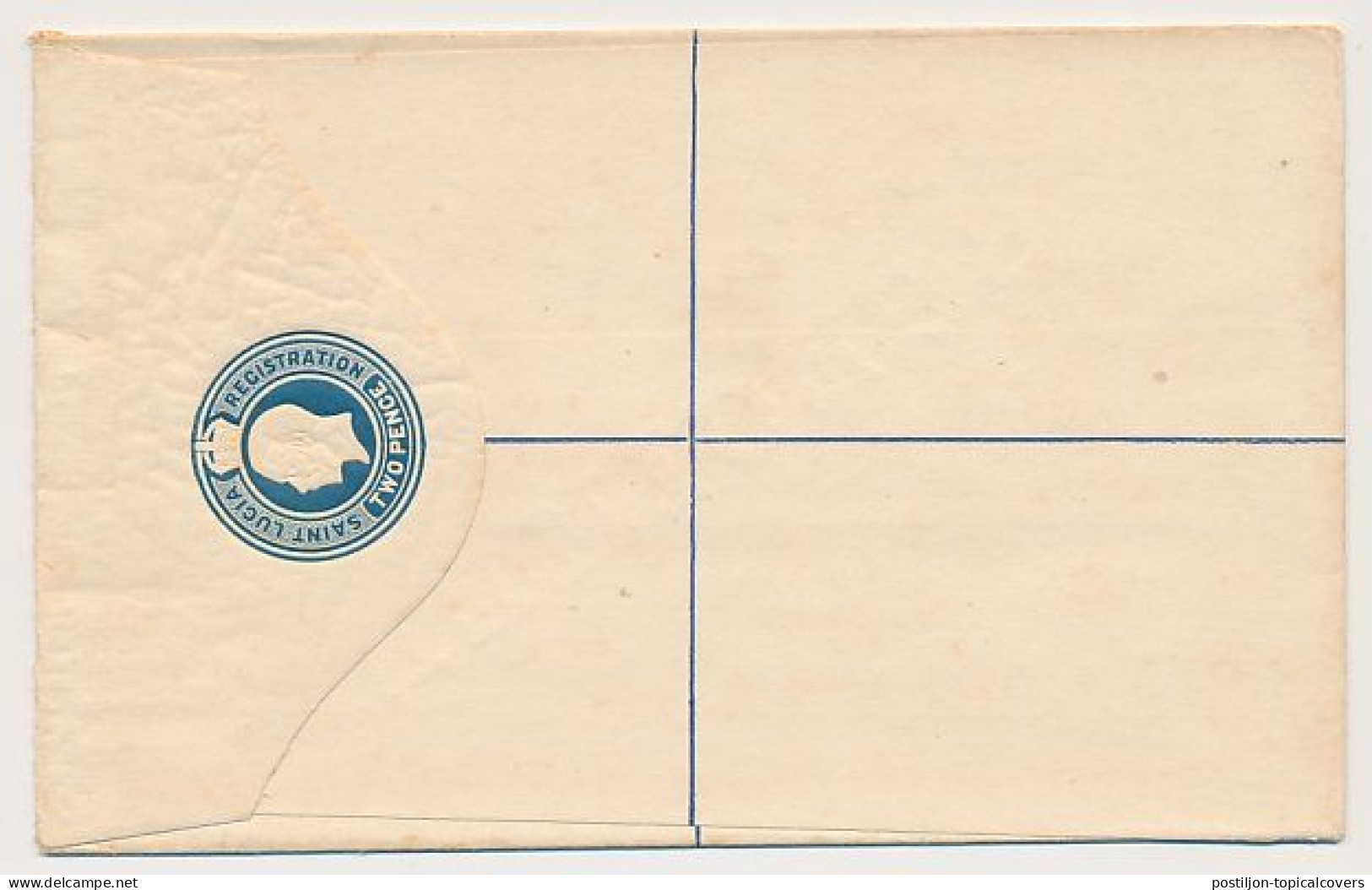 SPECIMEN - Registered Letter Saint Lucia  - Postal Stationery - Ste Lucie (...-1978)