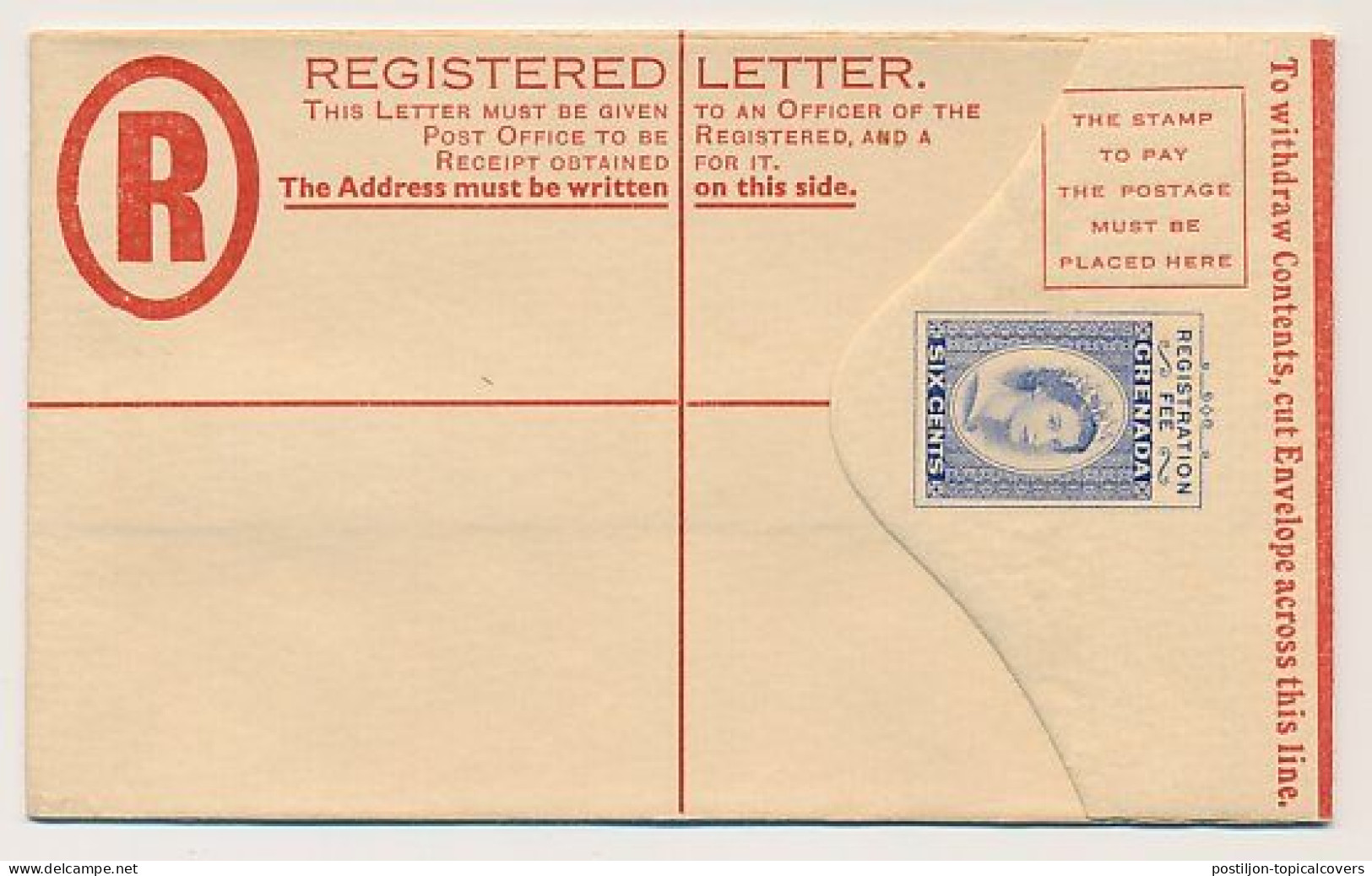 Registered Letter Saint Grenada - Postal Stationery - Grenade (...-1974)