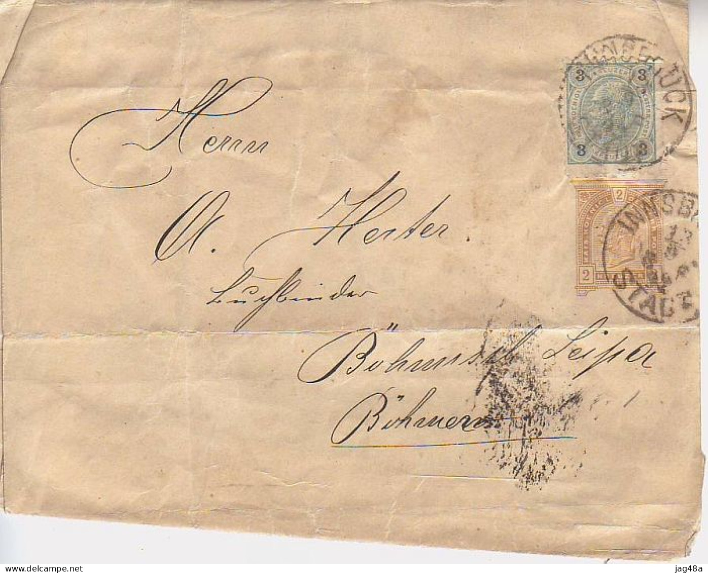 AUSTRIA. 1892/Innsbruck, Uprated PS Wrapper. - Bandes Pour Journaux