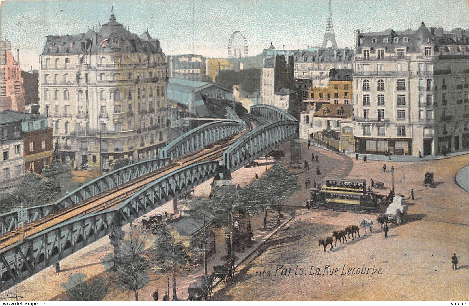 24-3324 :  PARIS. LE METROPOLITAIN A LA RUE LECOURBE - U-Bahnen