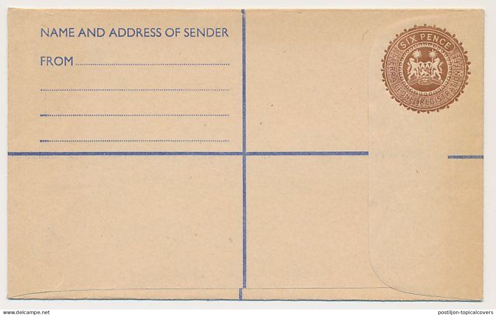 Registered Letter Sierra Leone - Postal Stationery - Sierra Leone (...-1960)
