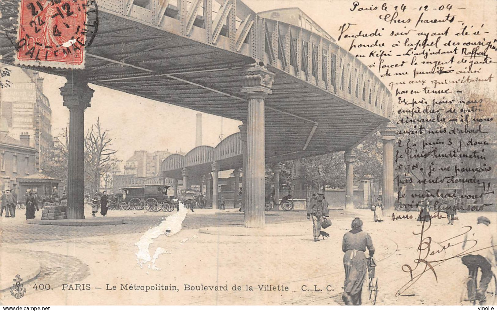 24-3328 :  PARIS. LE METROPOLITAIN A LA VILLETTE - Subway