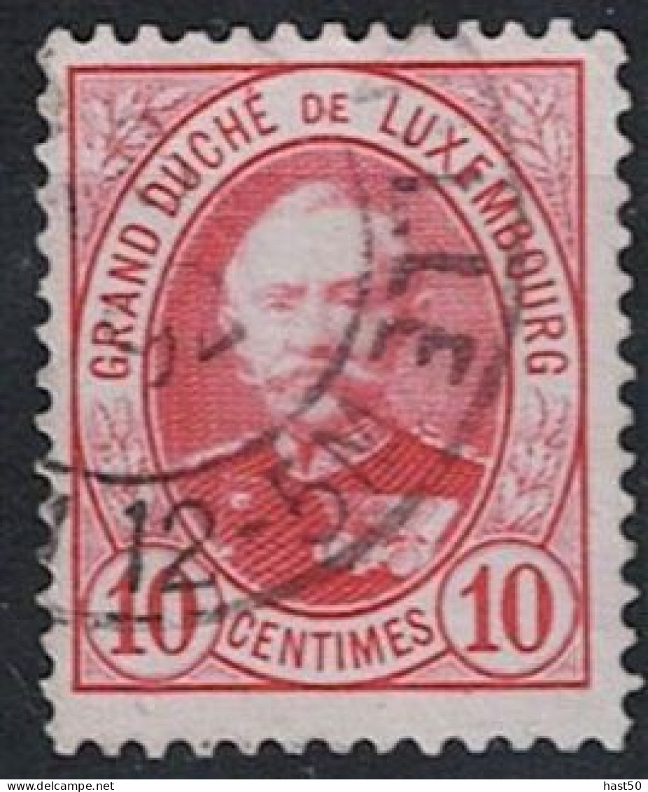 Luxemburg - Großherzog Adolf "frontal" (MiNr: 57 D) 1891 - Gest Used Obl - 1891 Adolfo De Frente